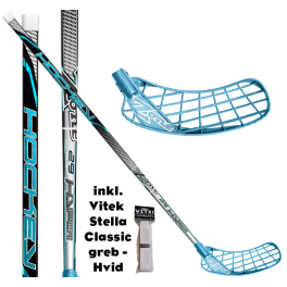 Zone Zuper Hockey Ultralight 29 carbon blue + Vitek Stella Greb Hvid Zone Zuper Hockey Ultralight 29 carbon blue + Vitek Stella Greb Hvid