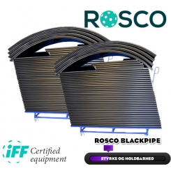 Rosco Floorball Bander - Blackpipe - Fullsize bane 20x40 meter, sort - IFF Godkendte