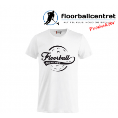 Floorballcentret T-shirt - Baseball Logo - hvid