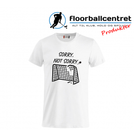 Floorballcentret T-shirt - Sorry, not sorry - hvid