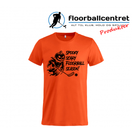 Floorballcentret T-shirt - Spooky Scary Floorball Season - orange