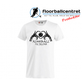 Floorballcentret T-shirt - Floorball Til Jeg D&oslash;r - hvid