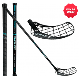 Unihoc Epic Supershape Straight Edge FL 26 black/turquoise - Floorballstav