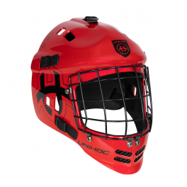 Unihoc Shield M&aring;lmandshjelm red - Junior