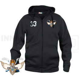 Hættetrøje m. lynlås - Fjorden Falcons - Hoody Full Zip